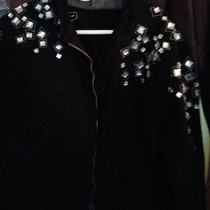 Womans Jacket with crystal embellishments